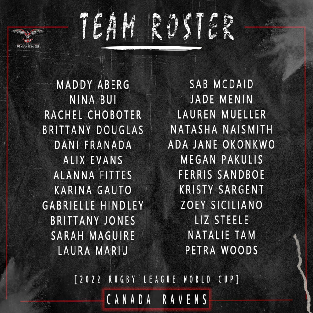 Canada Ravens Rugby League World Cup Squad Announced Canada Rugby